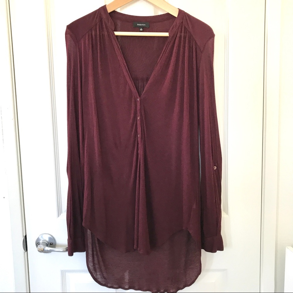 Aritzia Babaton Brooks Henley Tee Shirt